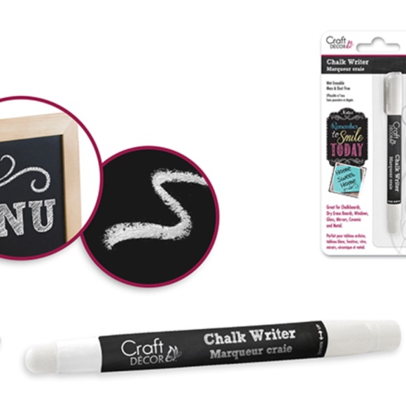 Chalk Writer Blister-Carded White - Picture 1 of 5
